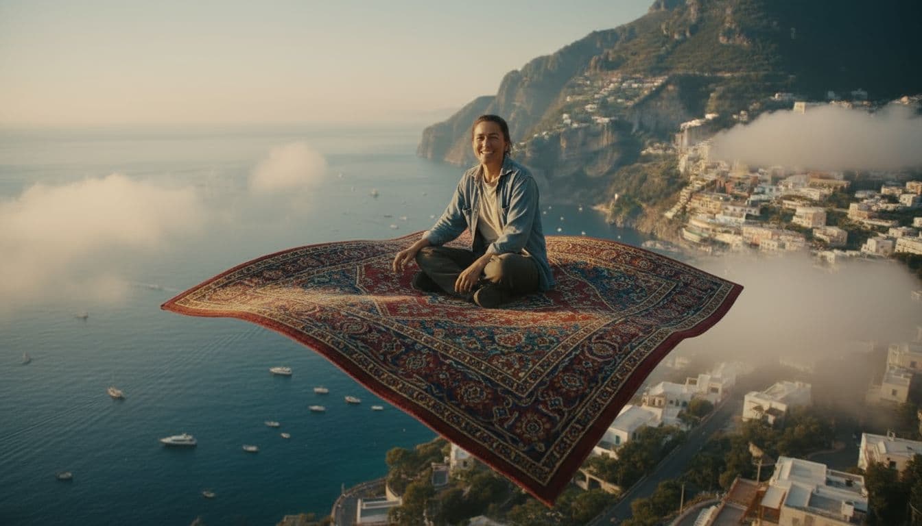 Desktop setup with glowing screen visualizing AI model concepts.